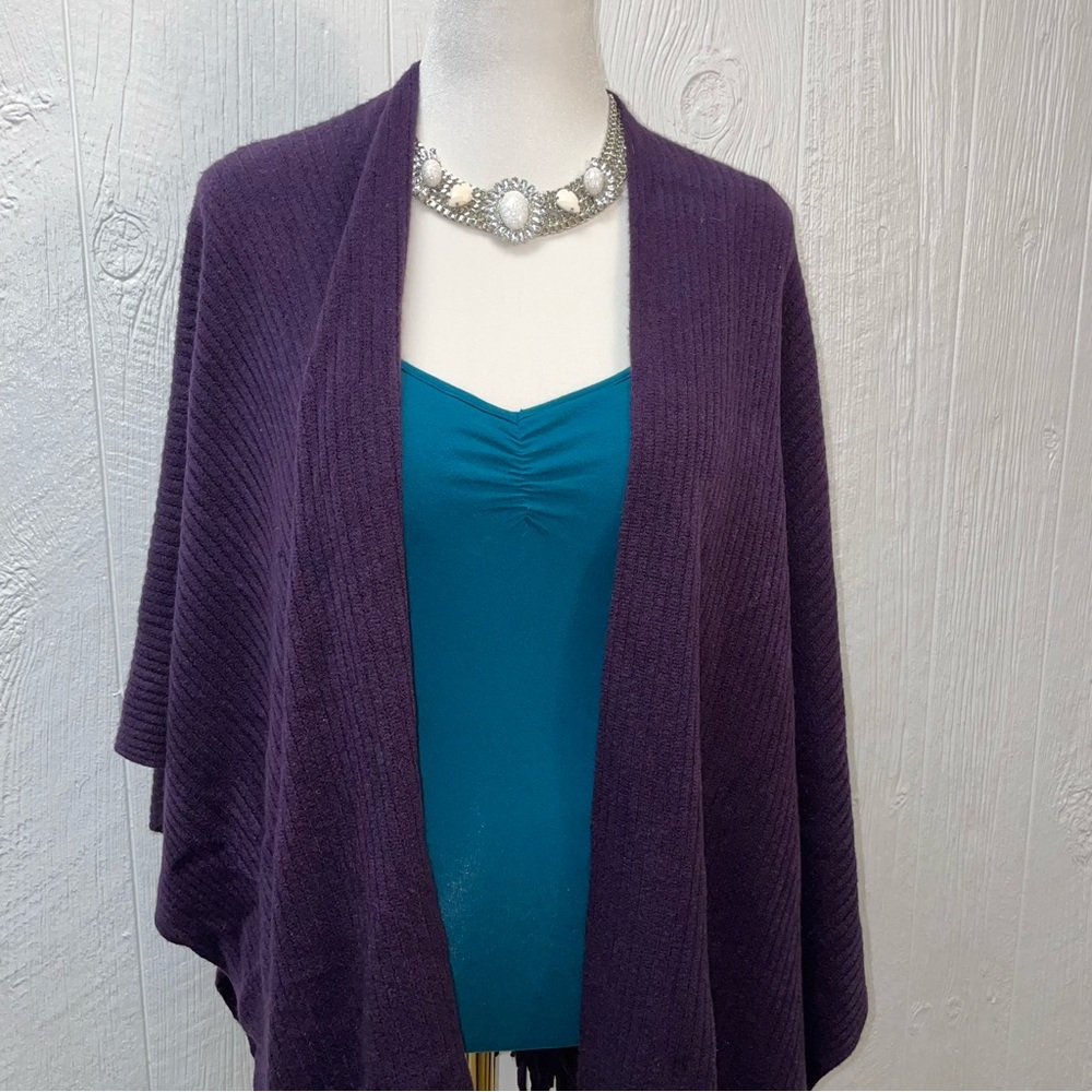 Purple Fleece Wrap Cardigan!